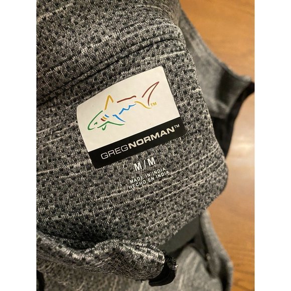 Greg Norman Mock Neck 1/4 Zip Pullover Heather Gray EUC Medium Weight Sz Med - Picture 8 of 8